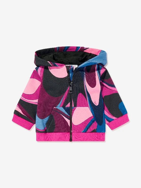 Pucci Baby Girls Onde Zip Up Top in Multicolour