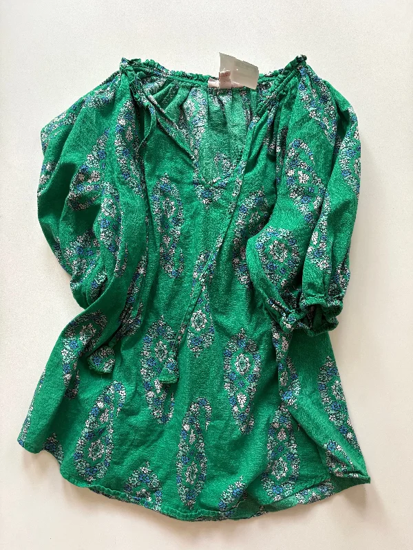 Top Short Sleeve By Knox Rose In Green, Size: S