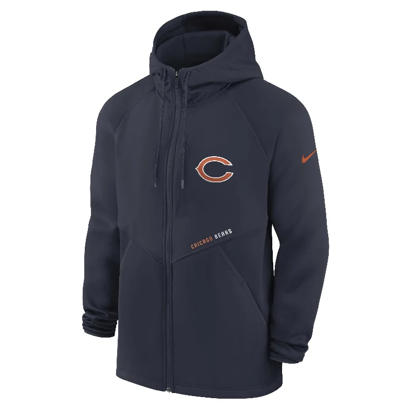 Chicago Bears Nike On-Field Full-Zip Hooded Sweatshirt