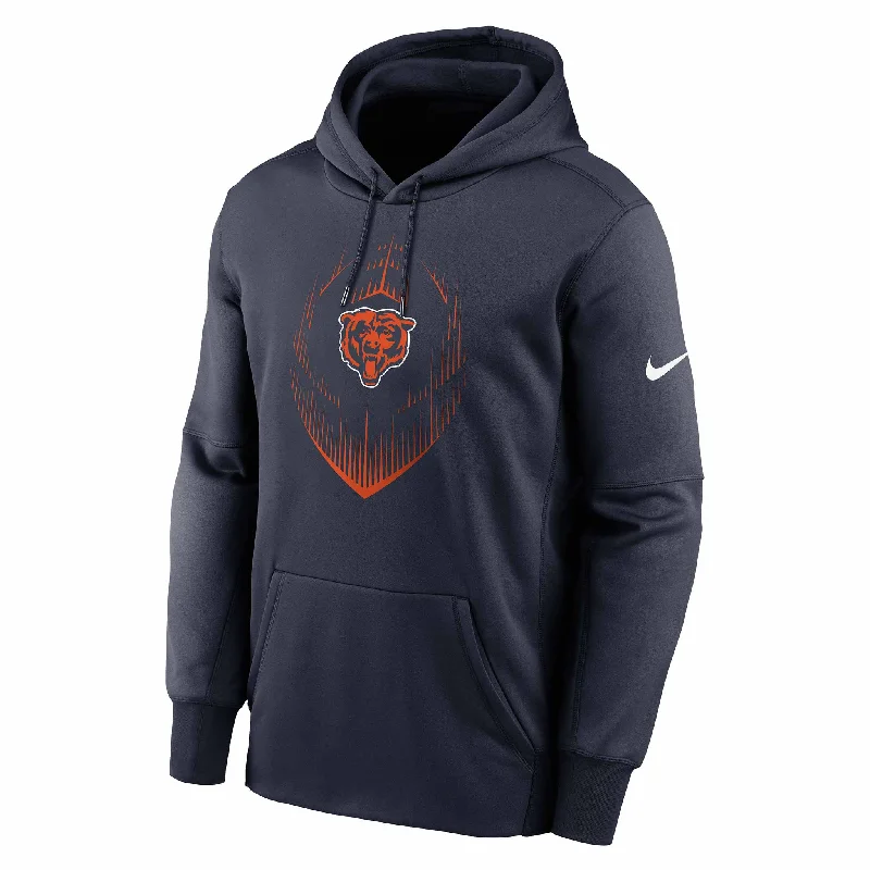 Chicago Bears Nike Navy Therma Hooded Sweatshirt