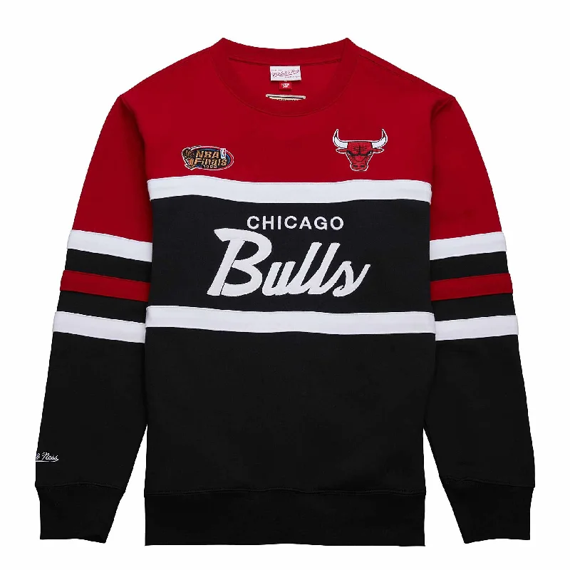 Chicago Bulls Mitchell & Ness Black Head Coach Crewneck Sweatshirt