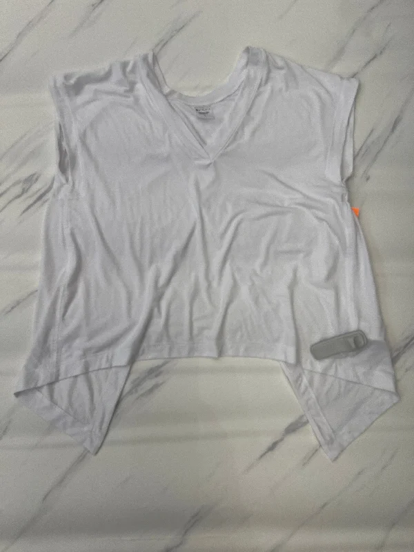 Athletic Top Short Sleeve By Athleta In White, Size: S