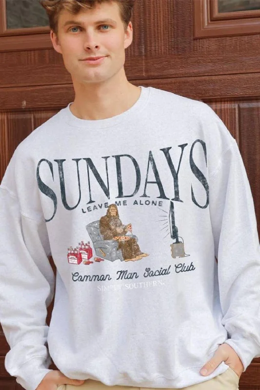 Simply Southern Sunday Crewneck Sweatshirt for Men in Flurry | MN-CREW-SUNDAY-FLURRY