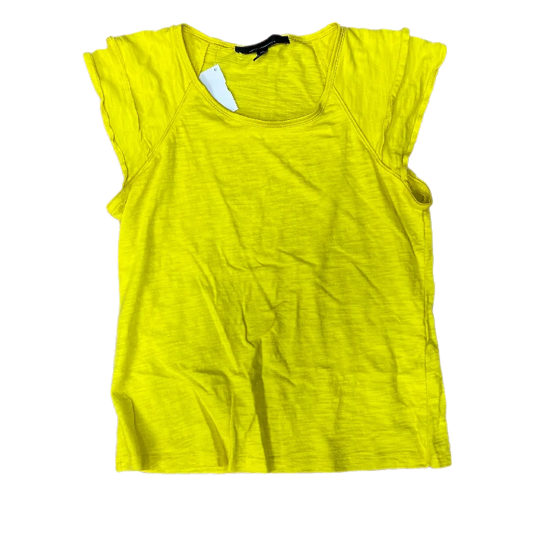 Top Short Sleeve By White House Black Market In Yellow, Size: Xs