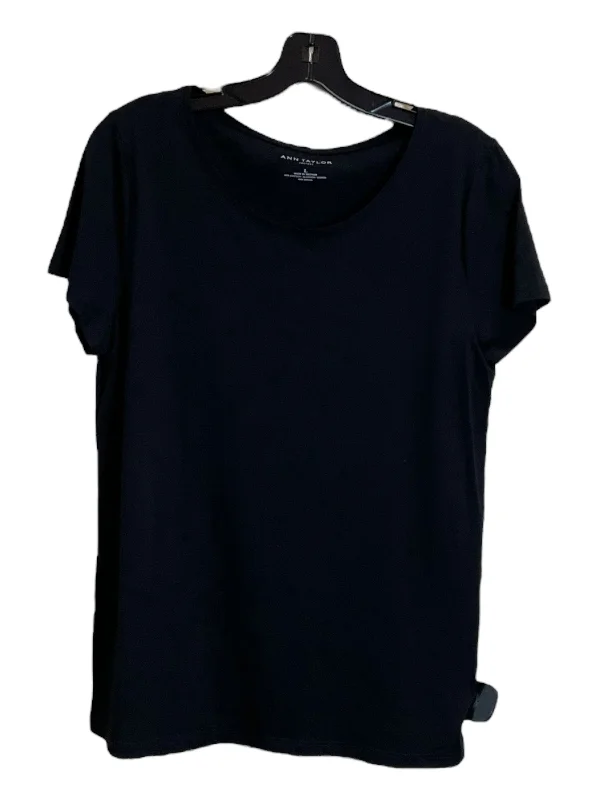 Top Short Sleeve Basic By Ann Taylor In Black, Size: L