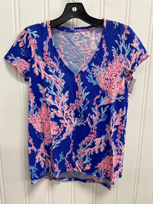 Top Short Sleeve Designer By Lilly Pulitzer In Multi-colored, Size: Xxs