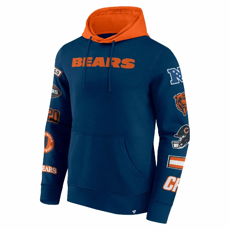 Chicago Bears Fanatics Patched Out Hooded Sweatshirt