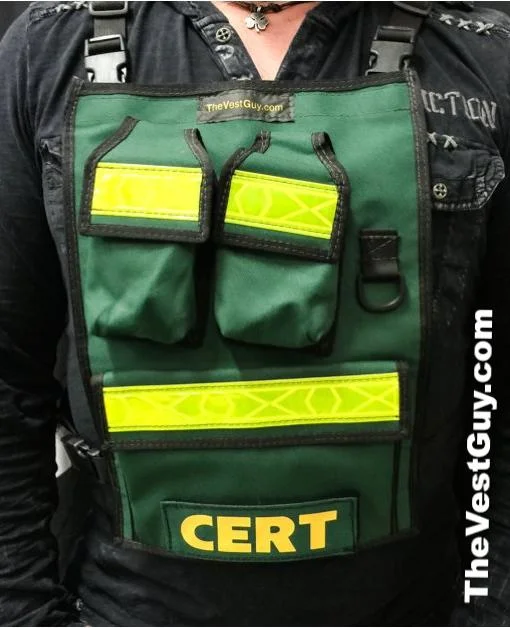 CERT Deluxe Dual Radio Chest Pack with reflective