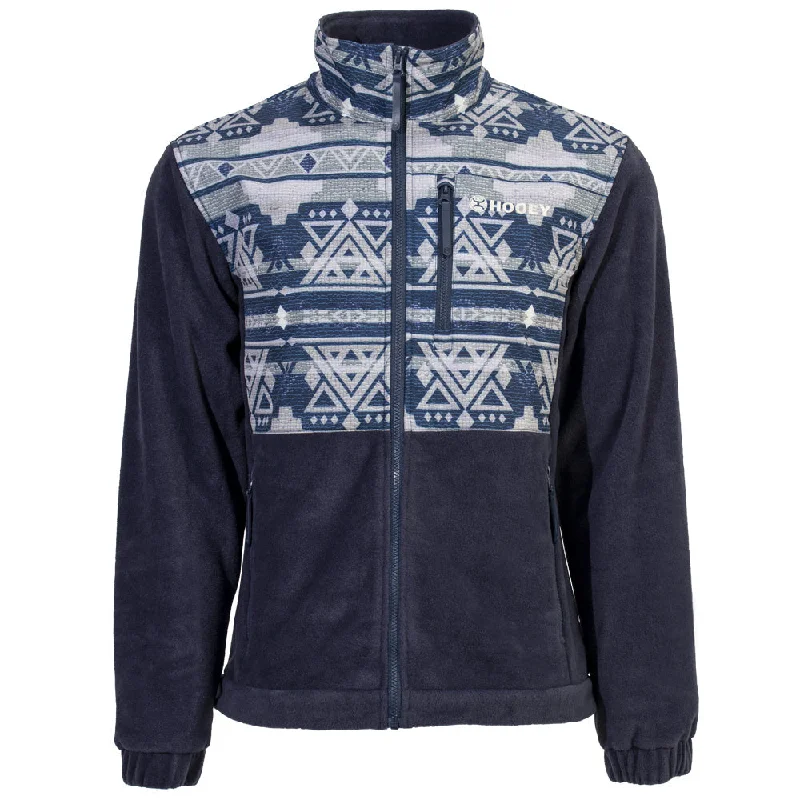 Youth "Hooey Tech Fleece Jacket" Aztec Pattern w/ Navy Fleece