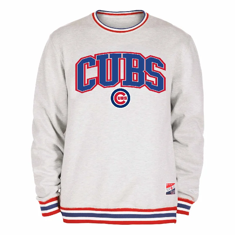 Chicago Cubs Bullseye Grey Crewneck Sweatshirt