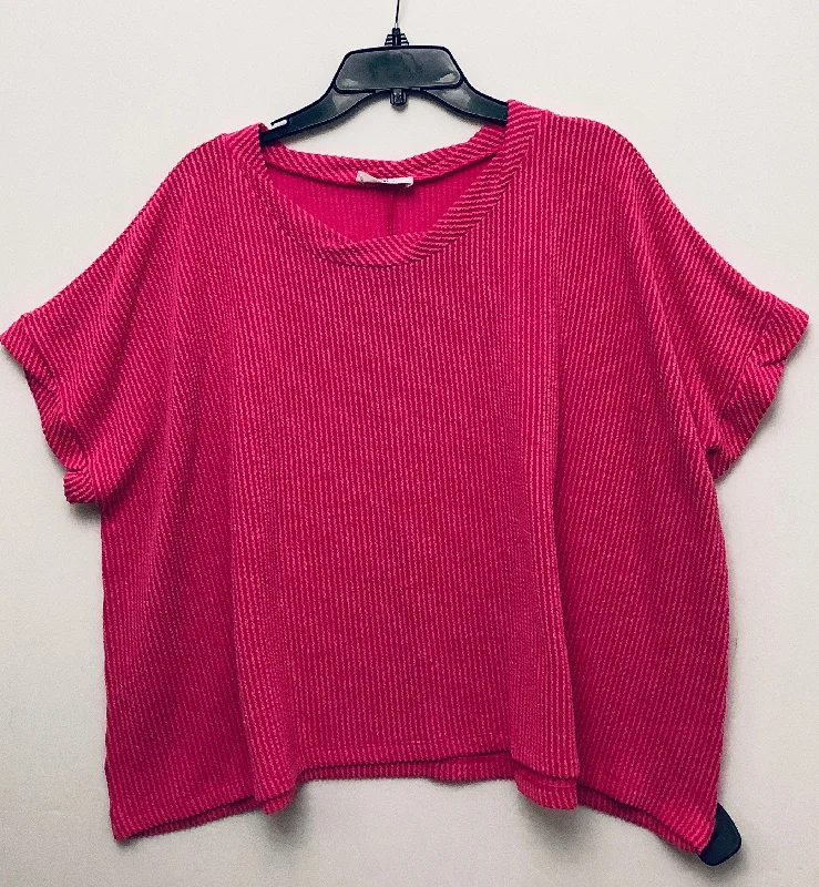 Top Short Sleeve By Clothes Mentor In Pink, Size: Xl