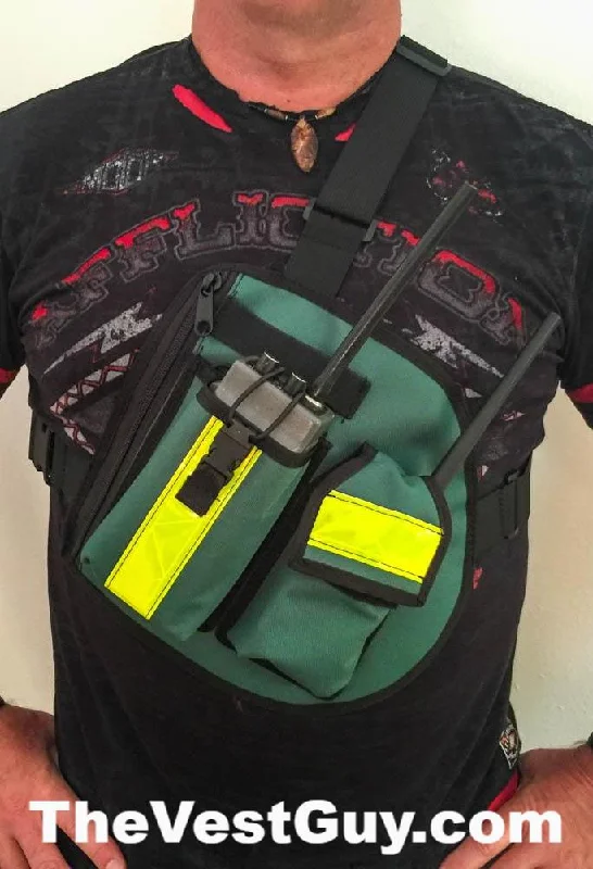 CERT Radio Chest Pack with 2 Radio Pockets Reflective