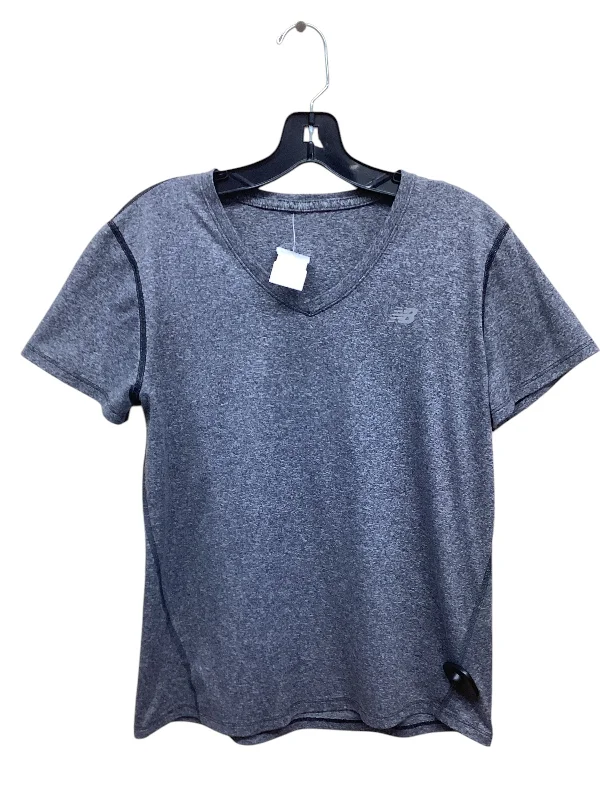 Athletic Top Short Sleeve By New Balance In Grey