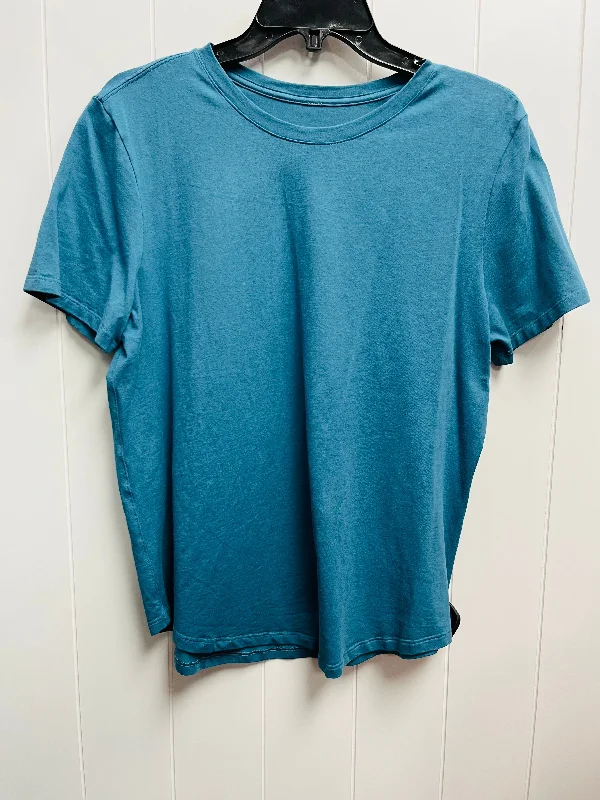 Athletic Top Short Sleeve By Lululemon In Teal, Size: M