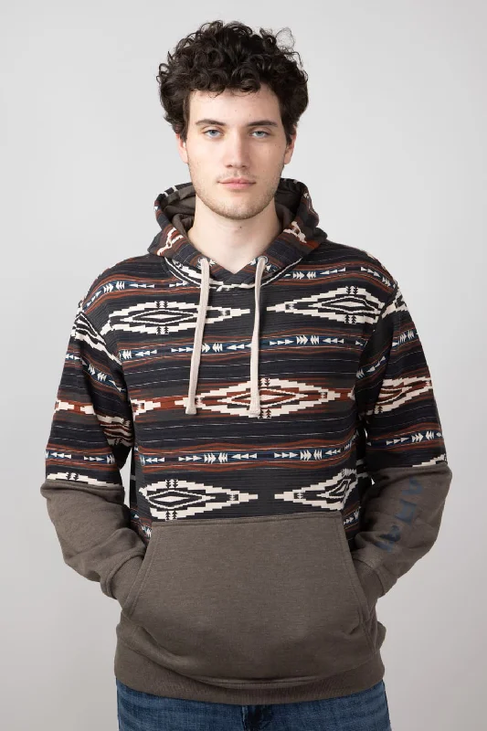 Ariat Color Block Hoodie for Men in Brindle | 10052452-BRINDLE