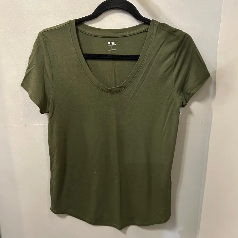 Top Short Sleeve Basic By Ana In Green, Size: S