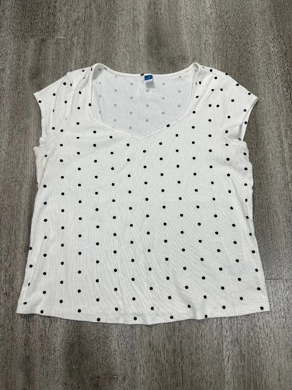 Top Short Sleeve Basic By Old Navy In Polkadot Pattern, Size: 2x