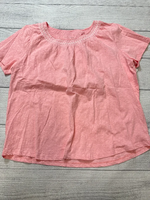 Top Short Sleeve By Talbots In Pink, Size: 2x