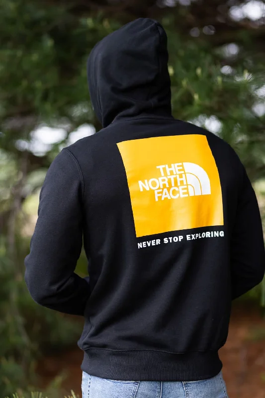 The North Face Box Logo Hoodie for Men in Black/Yellow | NF0A7UNS-AGG-BLK