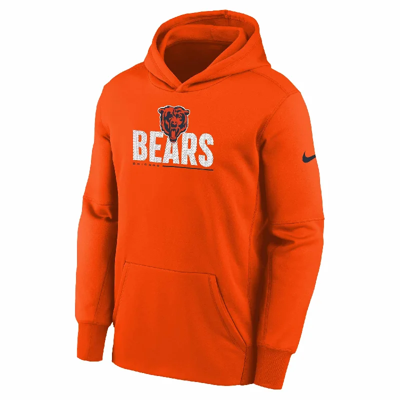 Chicago Bears Nike Youth Orange Therma Hooded Sweatshirt