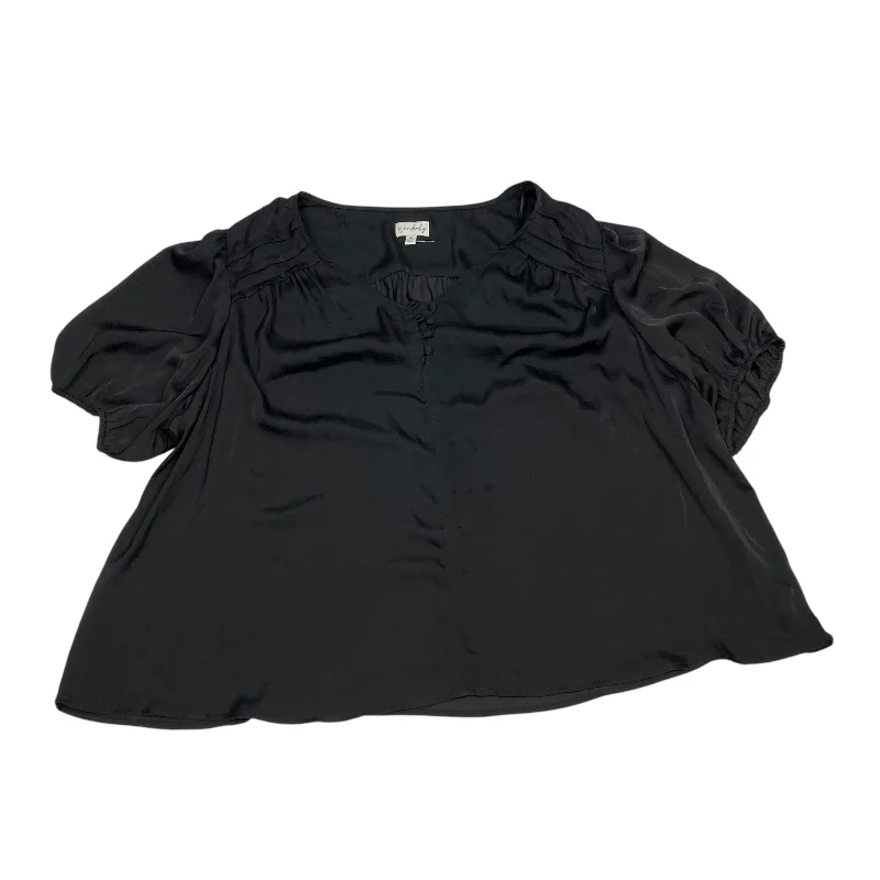 Top Short Sleeve By Wonderly In Black, Size: 4x