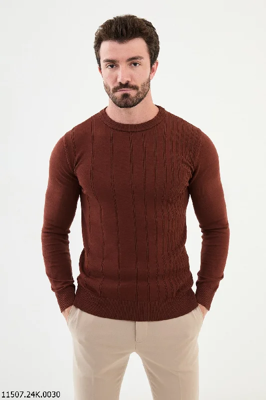 Bojoni Chicago Slim Fit Tile Knitted Sweater