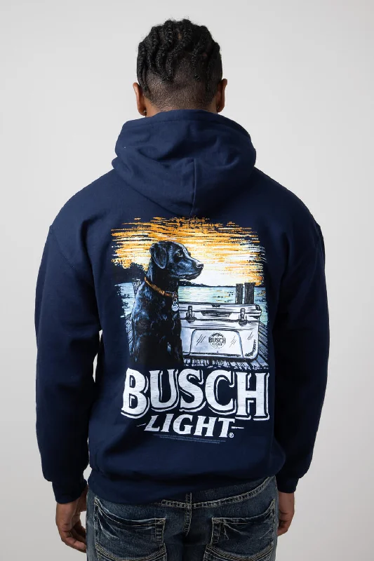 Busch Dog Cooler Hoodie for Men in Navy | 3852-NAVY