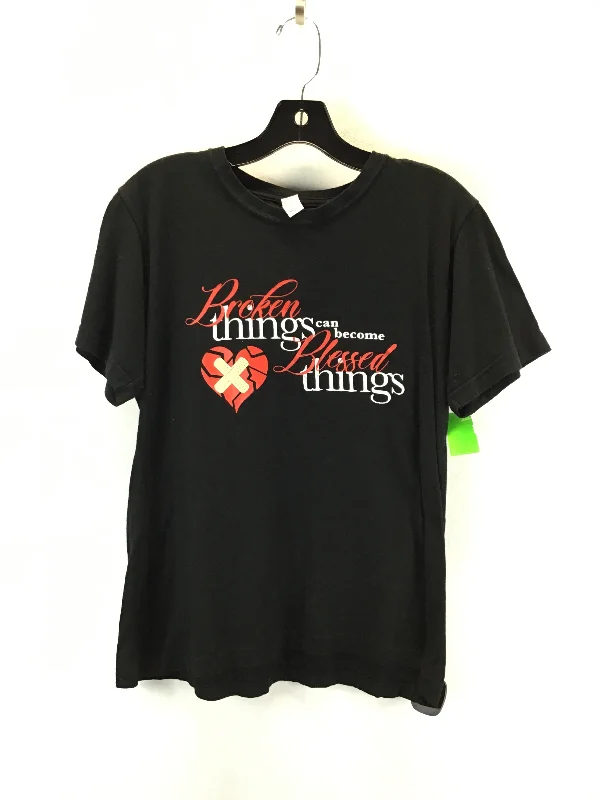 Top Short Sleeve By Clothes Mentor In Black & Red, Size: L