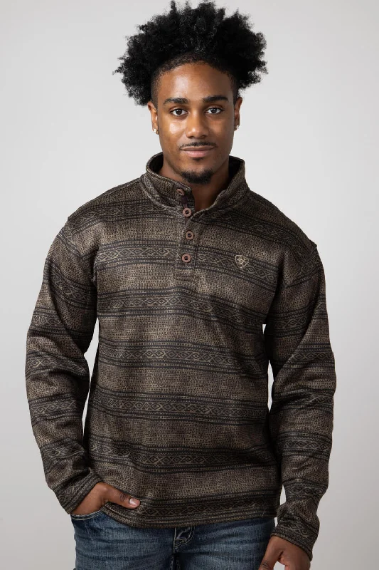 Ariat Wesley Sweater for Men in Brown Serape | 10052698-BROWNSERAPE