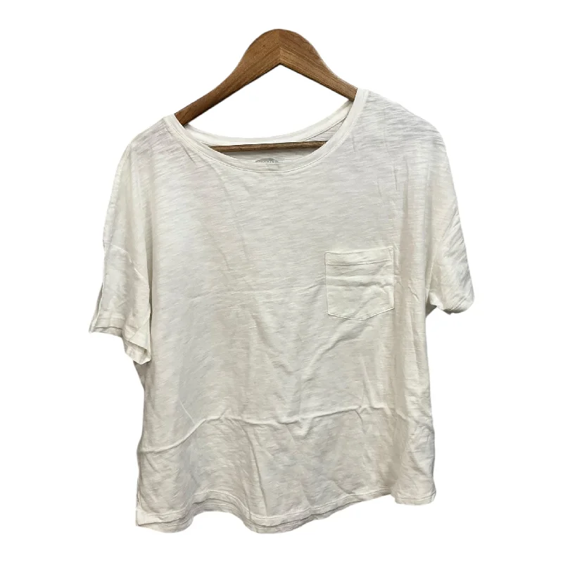 Top Short Sleeve Basic By Old Navy In Ivory, Size: Xl