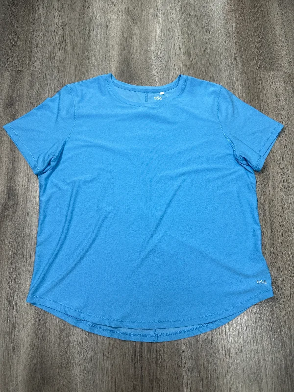 Athletic Top Short Sleeve By Dsg Outerwear In Blue, Size: L