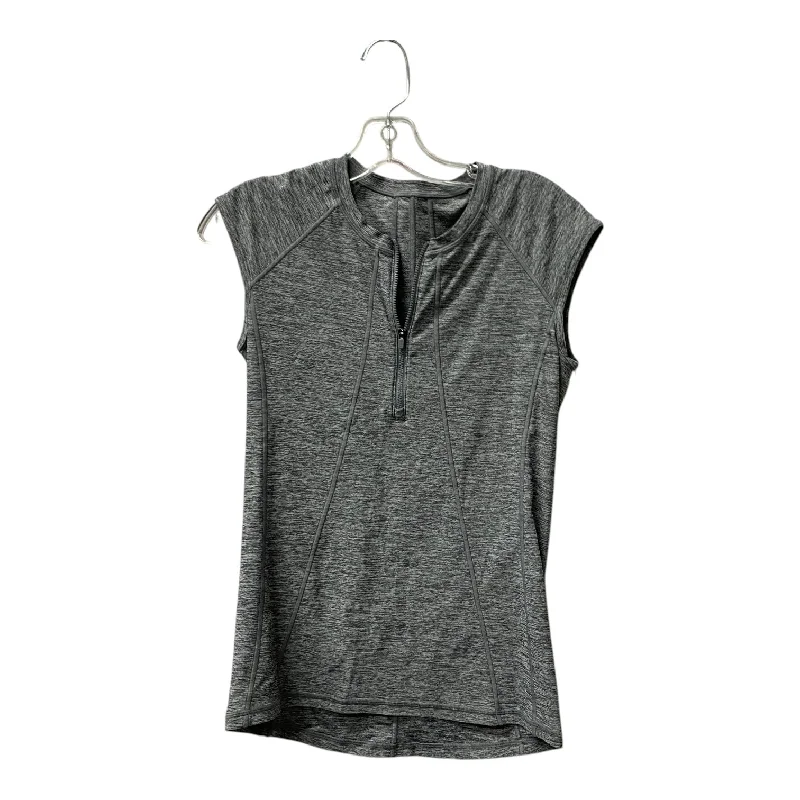 Athletic Top Ss By Athleta In Grey, Size:S