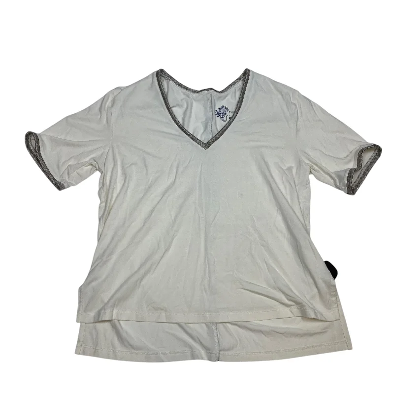 Top Short Sleeve By Pilcro In Cream, Size: L