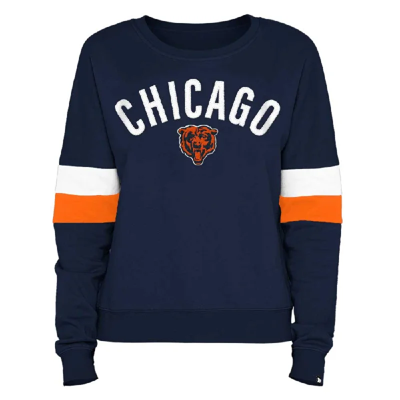 Chicago Bears Women's Team Stripe Crew Sweatshirt