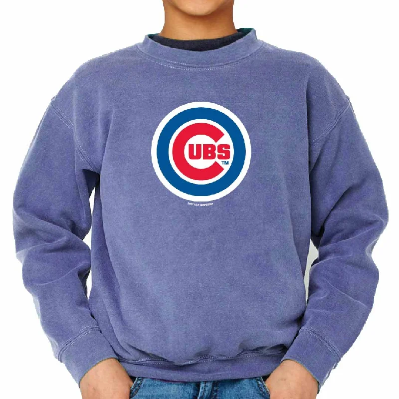 Chicago Cubs Youth Perri Bullseye Crew Neck Sweatshirt