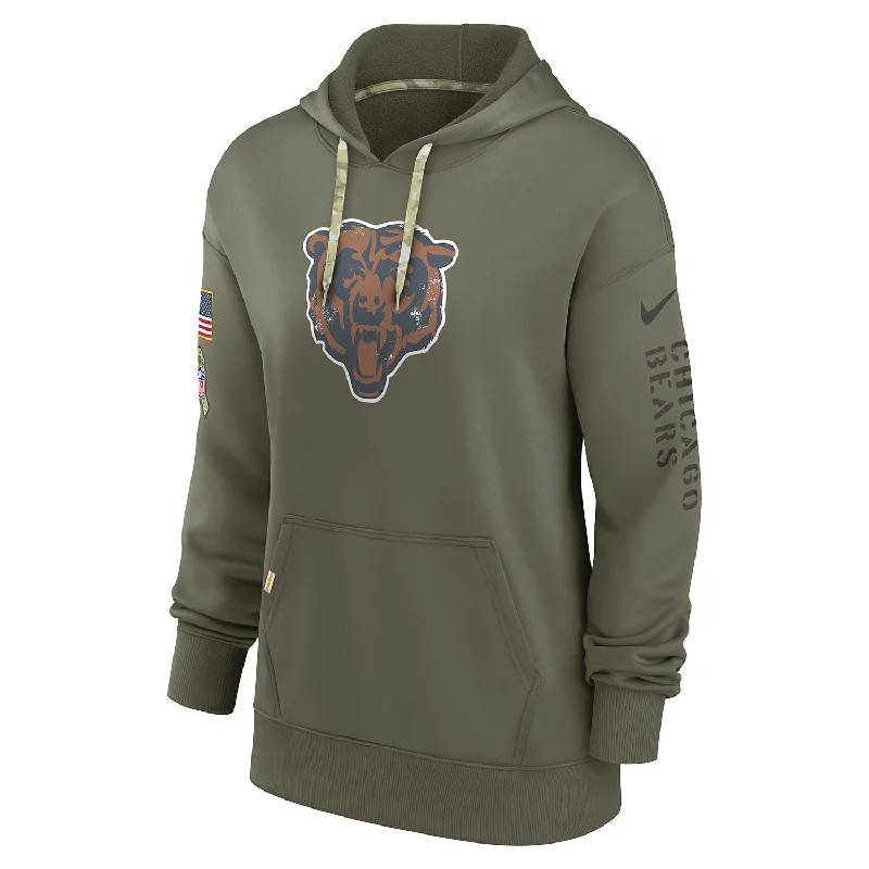 Chicago Bears Women's 2022 Salute To Service Thermal Hooded Sweatshirt