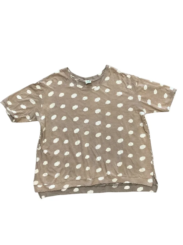 Tunic Short Sleeve By Cmb In Tan, Size: S