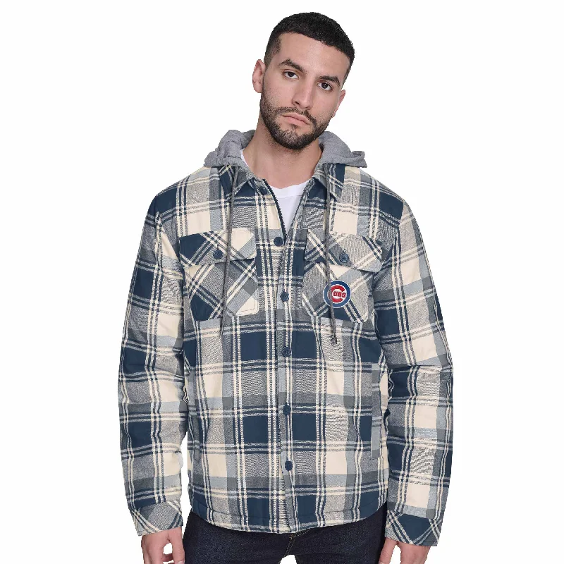 Chicago Cubs Fullback Plaid Hooded Jacket