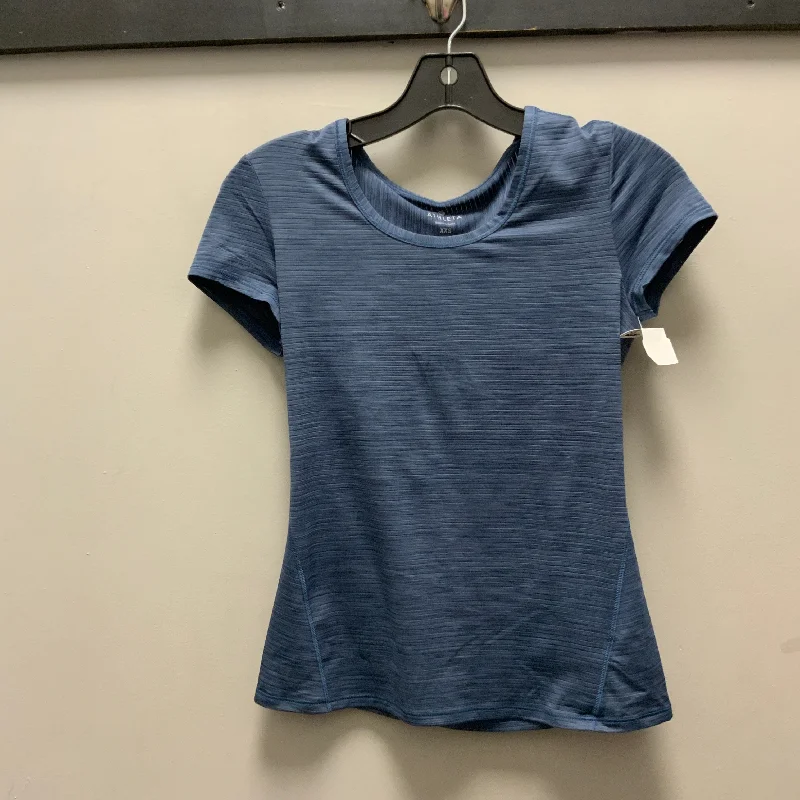 Athletic Top Short Sleeve By Athleta In Blue, Size: Xxs