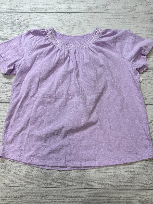 Top Short Sleeve By Talbots In Purple, Size: 2x