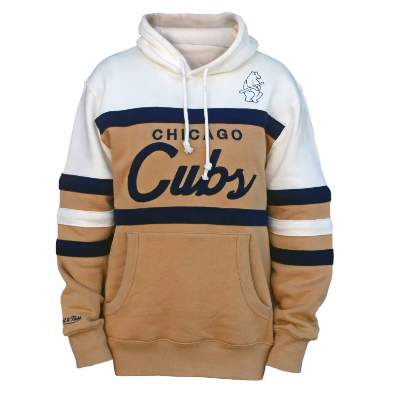 Chicago Cubs Tan & Cream Head Coach Hooded Sweatshirt