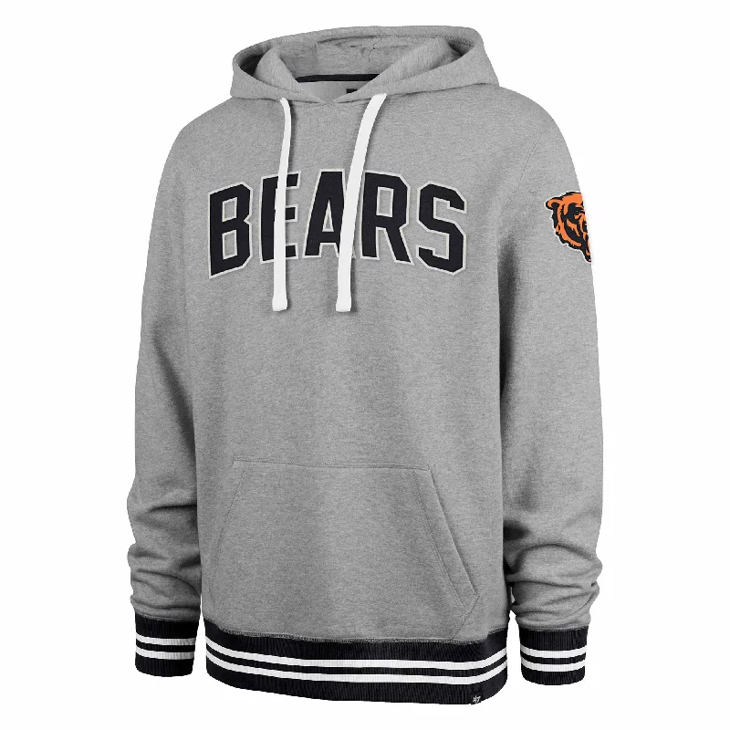 Chicago Bears 47 Brand Grey Eastport Hooded Sweatshirt