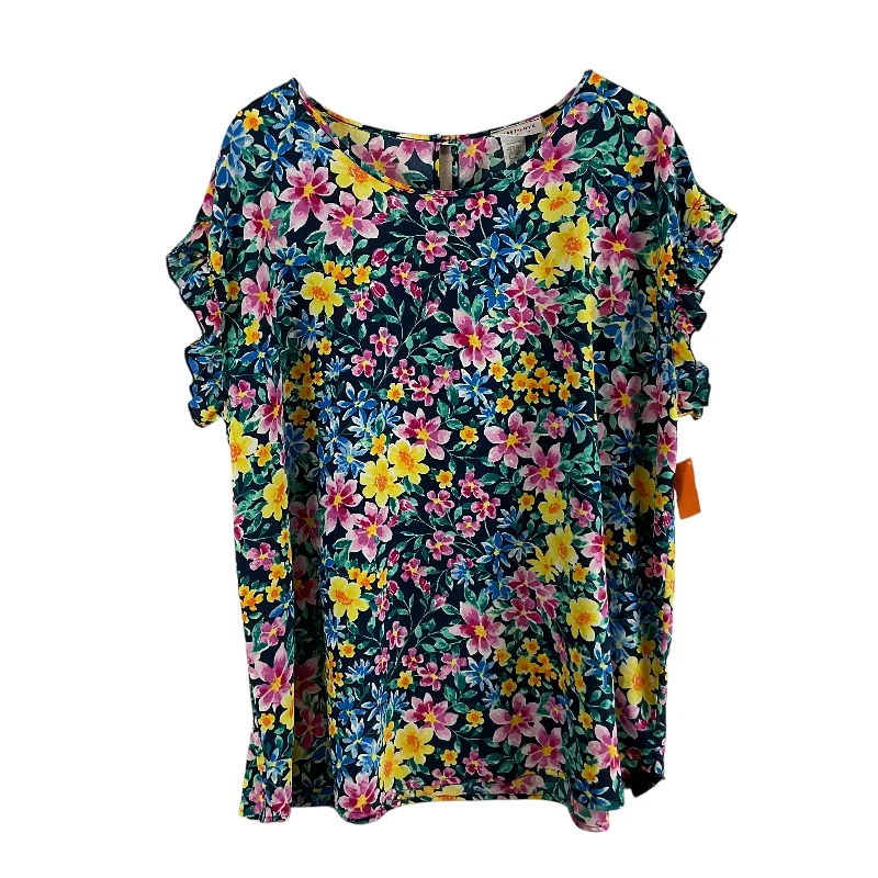 Top Short Sleeve By First Love In Multi-colored, Size: 3x