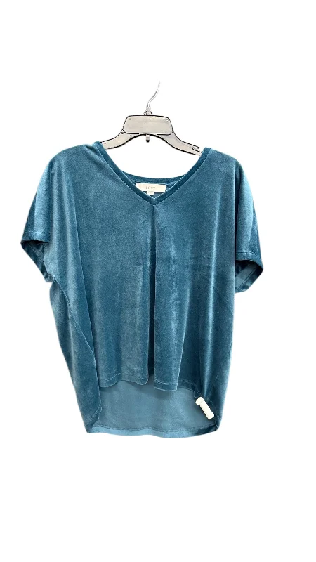 Top Short Sleeve By Loft In Teal, Size: M