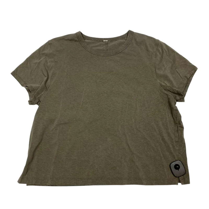 Athletic Top Short Sleeve By Lululemon In Green, Size: S