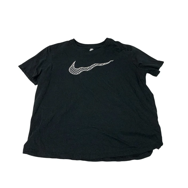 Athletic Top Short Sleeve By Nike Apparel In Black, Size: L