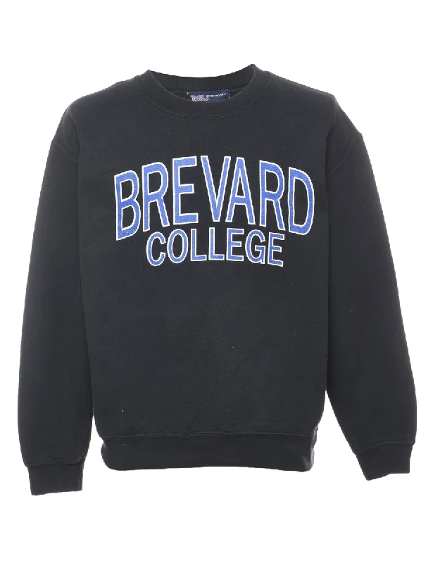 Black Brevard College Printed Sweatshirt - M