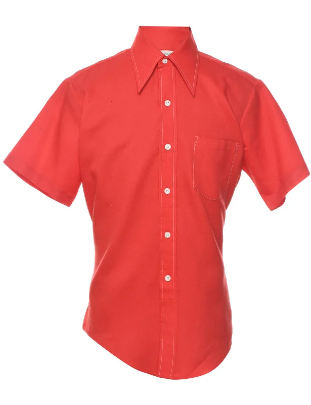 Red Classic 1970s Shirt - M