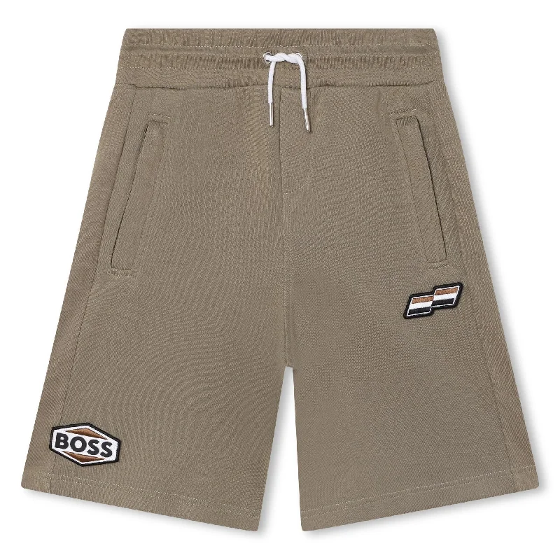 Khaki Green Cotton Shorts