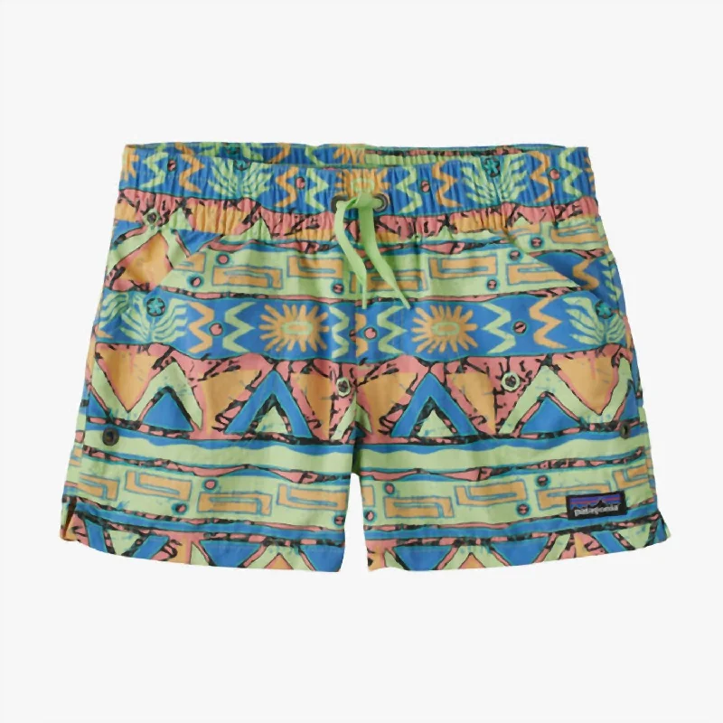 Kids Costa Rica Baggies Shorts In Salamander Green